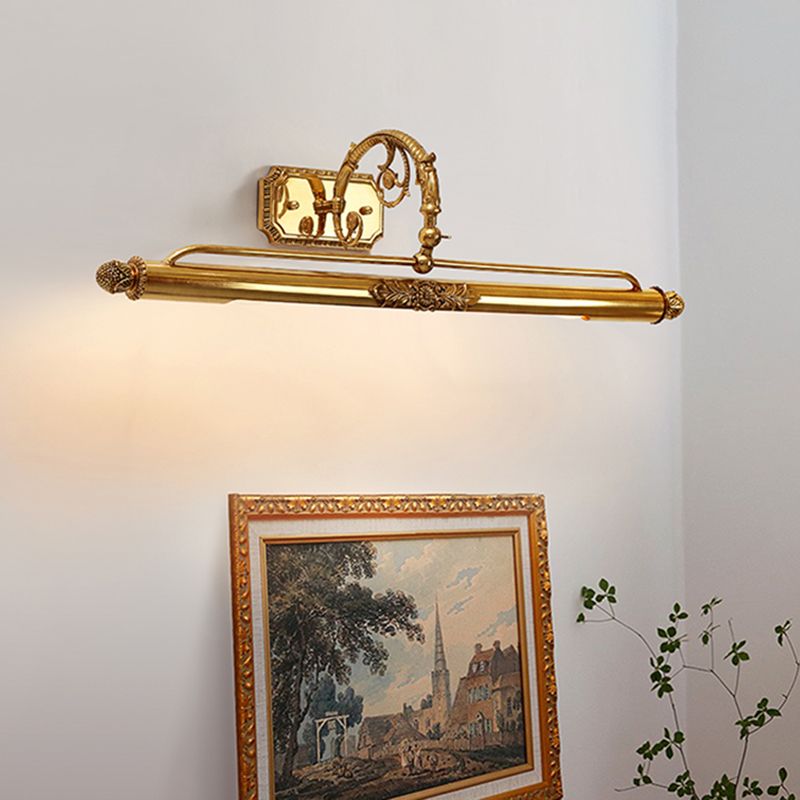 30"/22" Long Vanity Light with Antler Mid Century Modern Wall Mount Light in Gold