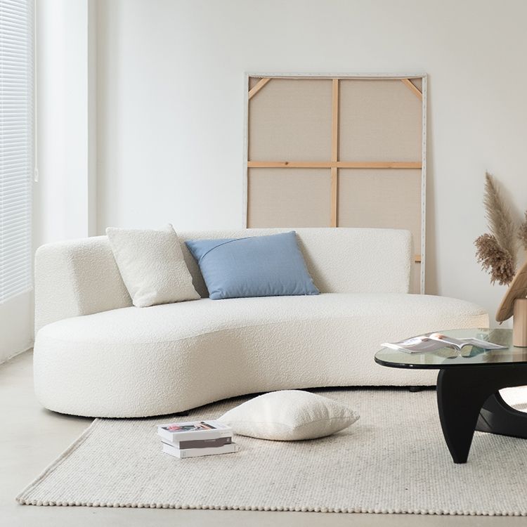 Contemporary Standard Armless Sofa Curved Sofa for Living Room, Apartment