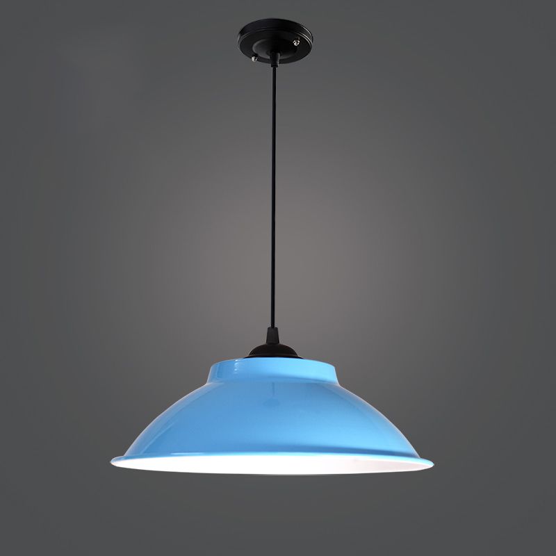 Aluminum Bell Suspension Pendant Light Industrial 1 Head Dining Room Drop Lighting