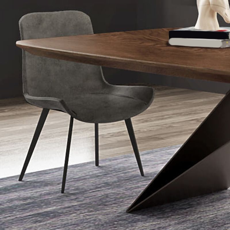 Industrial Rectangle Dining Table Wood Table with Metal Legs for Home