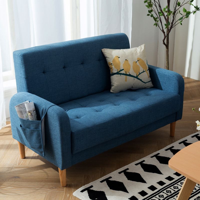 30.31" H Cotton Blend Square Arm Tufted Loveseat for Living Room