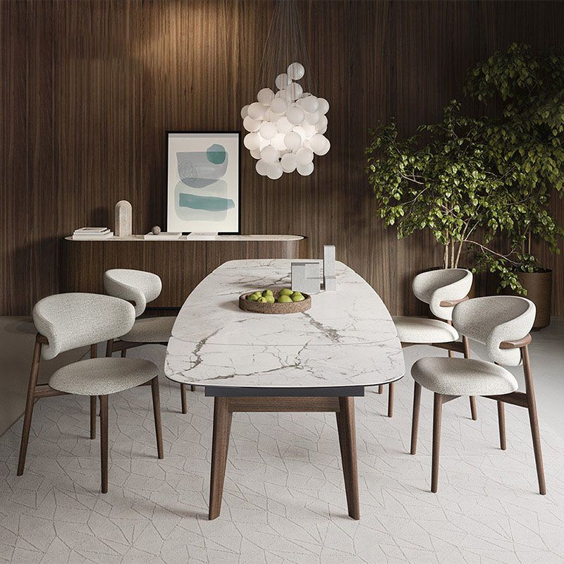 Modern Simple Side Chair Wooden Frame Side Dining Chair for Living Room
