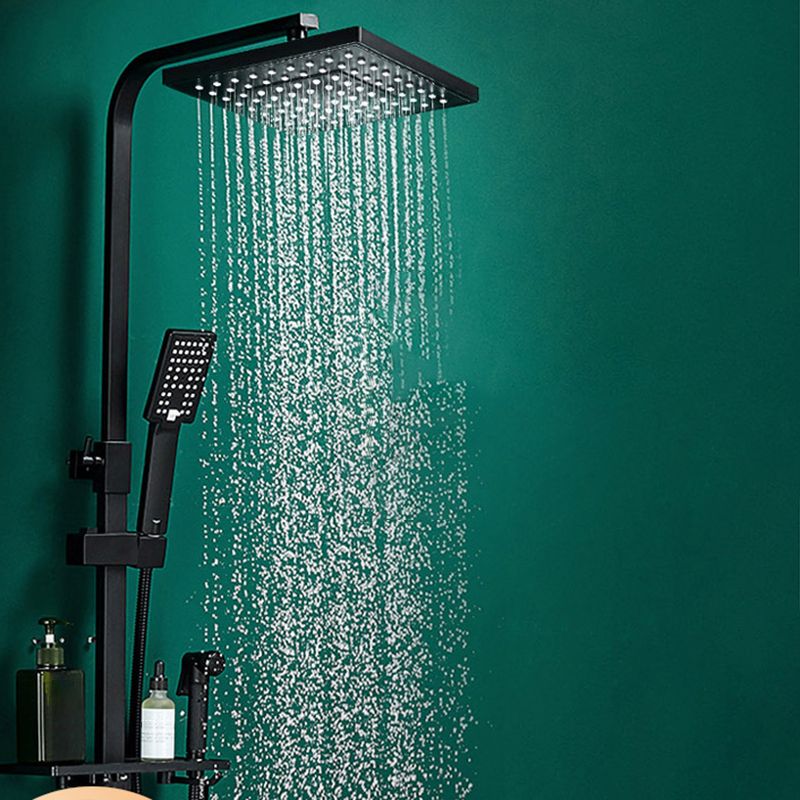 Contemporary Style Shower System Spot Resist Wall Mounted Copper Shower System