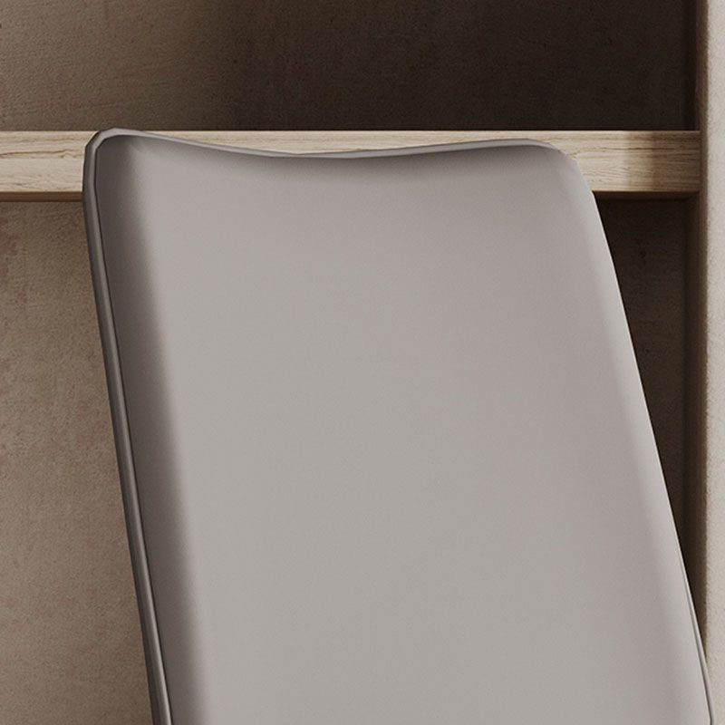 Designer Style Armless Chair Leather Parsons Back Chair for Restaurant