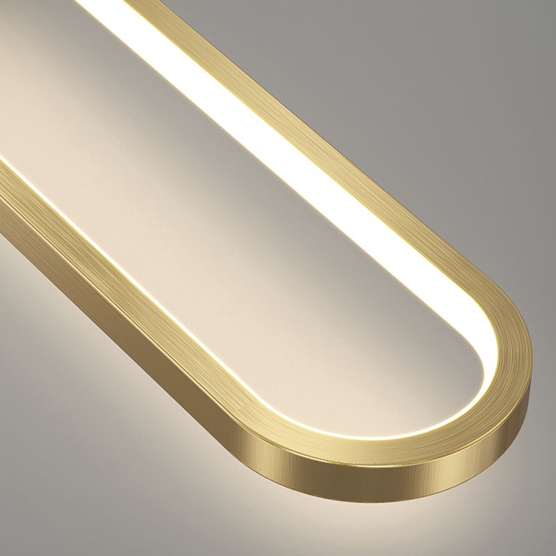 Metal Oval Shade Wall Sconce Modern Style 1 Light Wall Mount Lighting