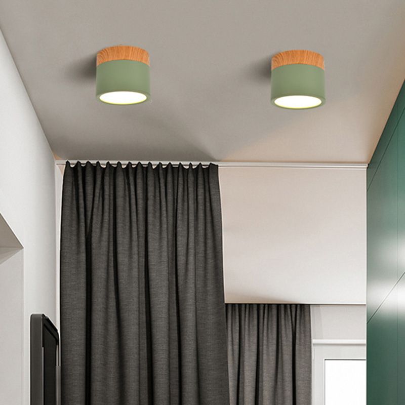 Child Bedroom Nordic Colorful Ceiling Mount Light Macron LED Overhead Lighting