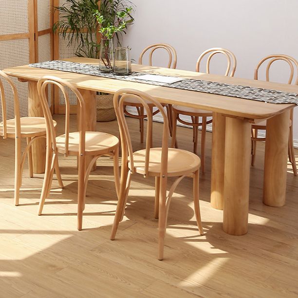 Contemporary Wooden Dining Room Set Rectangle Formal Dining Table Furniture