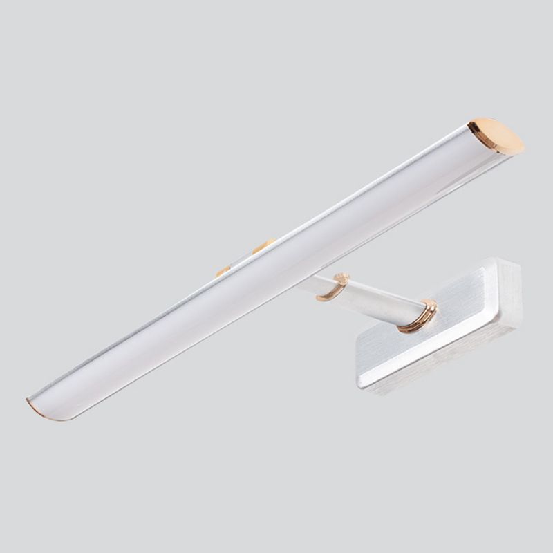 Linear Shape Metal Sconce Light Modern Style 1-Light Mirror Wall Mounted Lighting