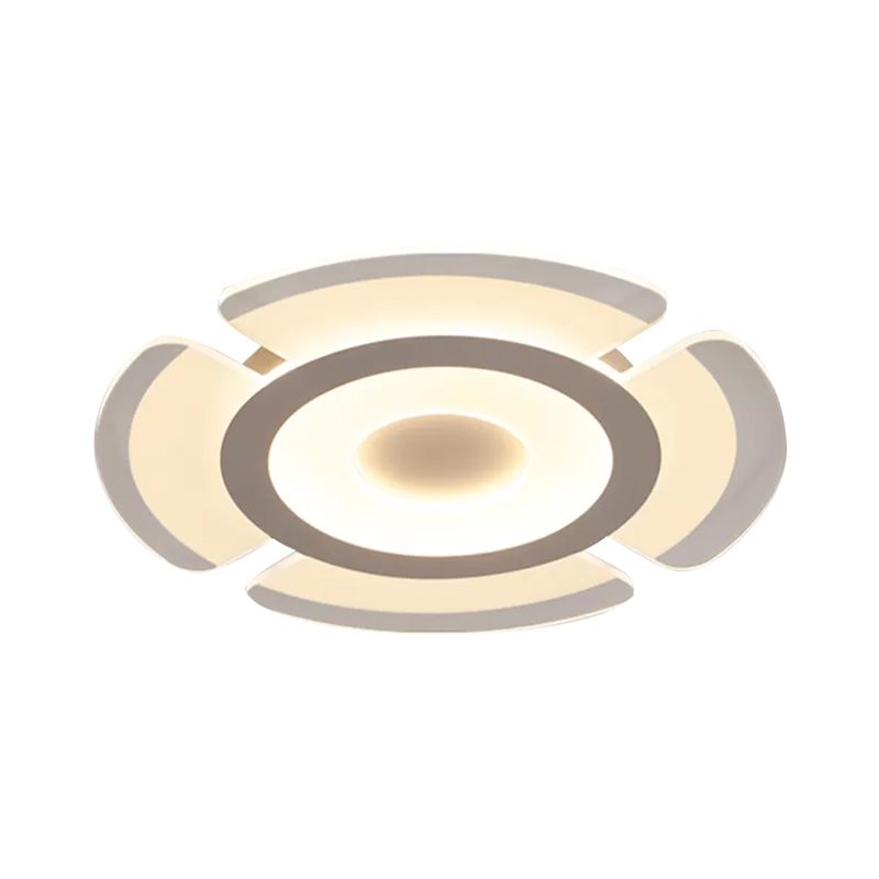 8 "/16.5" /20.5 " Wide Simple Floral Flush Soffish LED Flush Montaggio Lampada a Warm / White Light