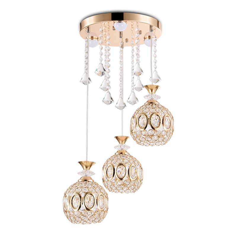 Globe hanglamp lamp armatuur moderne kristallen multi -light hangende lamp voor eetkamer