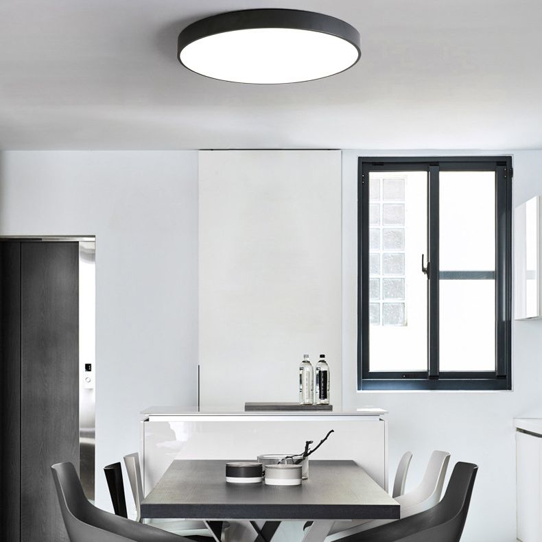 1-Light Round Flush Ceiling Lamps Modern Style Acrylic Flush Mount Ceiling Lighting Fixture