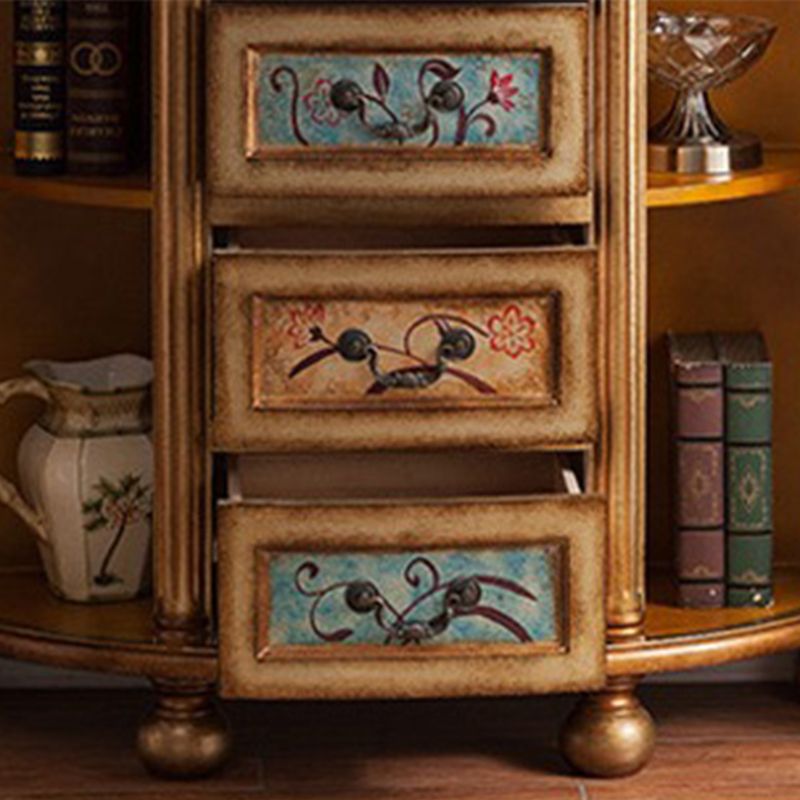 Industrial Distressed Wood Storage Cabinet 2 Doors Rectangle Accent Cabinet