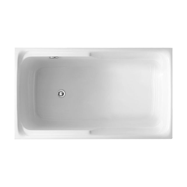 Back to Wall Small Tub Modern Soaking Rectangular Bathroom Bathtub
