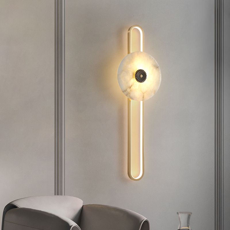 2 - Light Gold LED Bath Bar Solid Brass Post Modern Bathroom Vanity Lighting