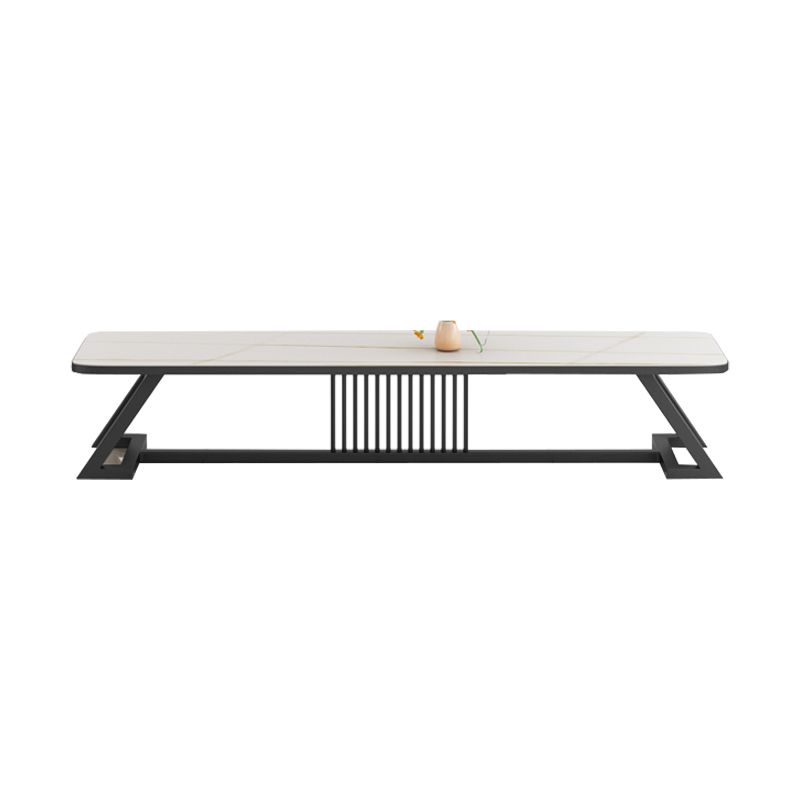 17.72"H TV Stand Contemporary Style White TV Stand Console for Living Room