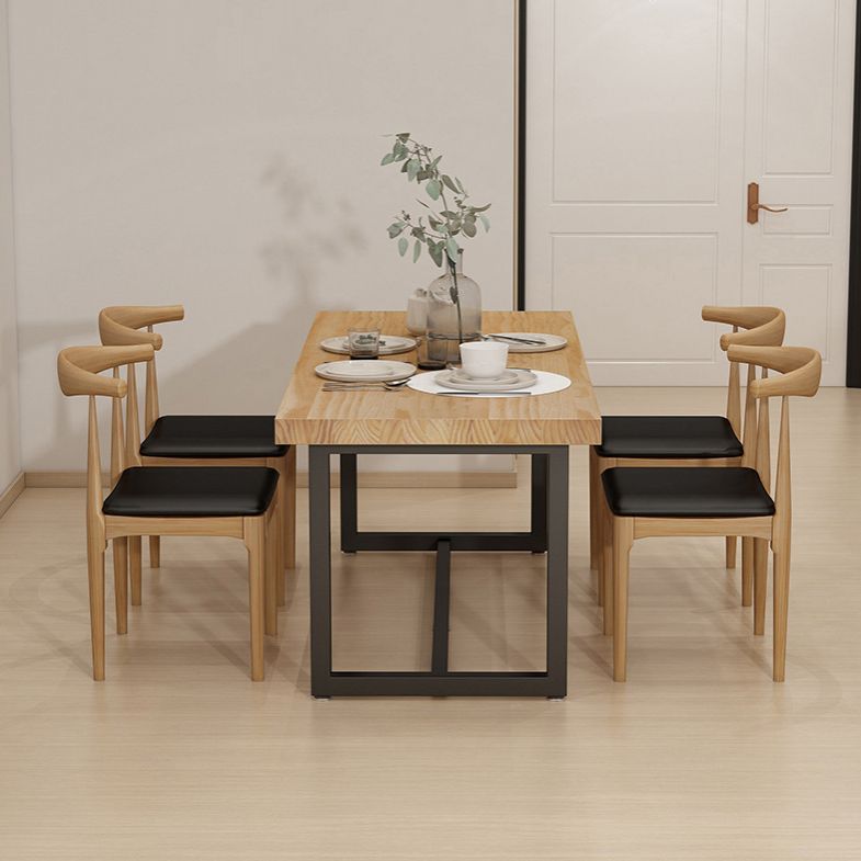 Industrial Solid Wood Dining Table Set 1/5/7 Pieces Dining Set