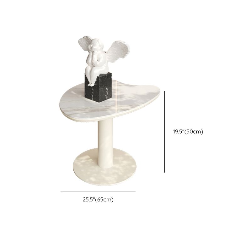 No Distressing Single Coffee Table Slate Free-Form White Coffee Table