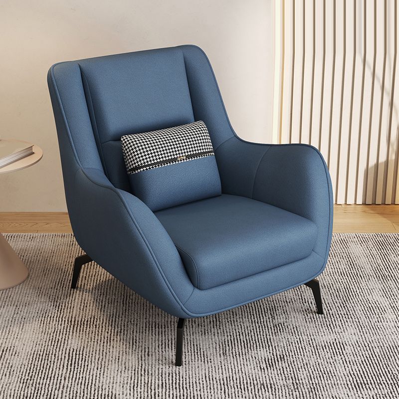 Mid-Century Modern Accent Chair Cushion Back Basic Four Legs Arms Included Armchair