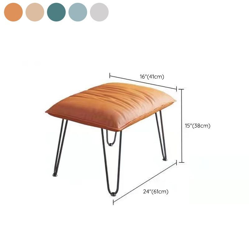 Modern Plain Rocking Chair Faux Leather Water Resistant Chair with Ottoman