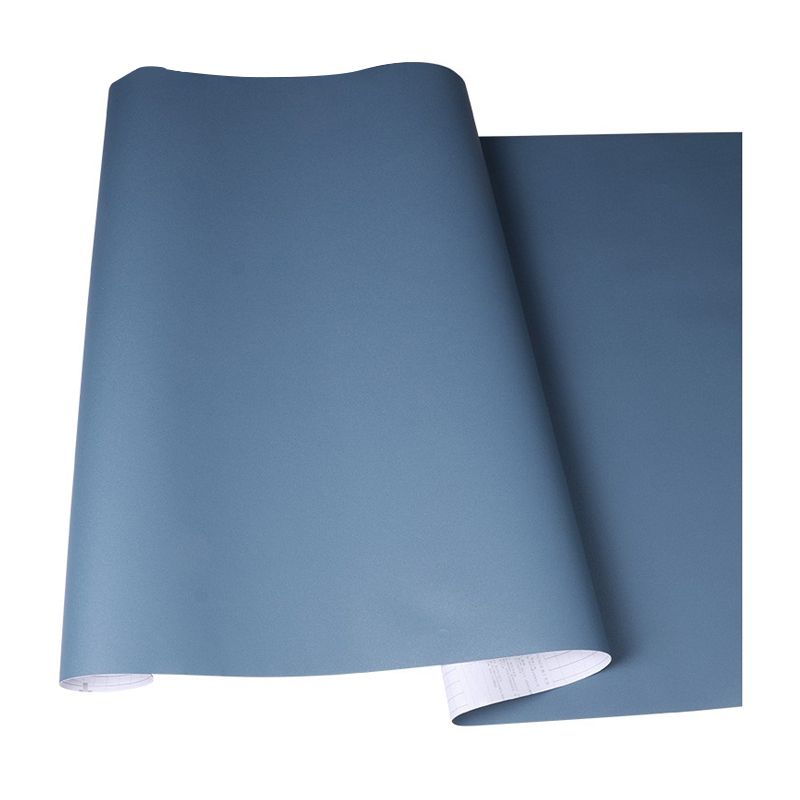 Stick On Nordic Plain Wallpaper Grey-Blue Easy Peel Off Wall Covering in Grey-Blue