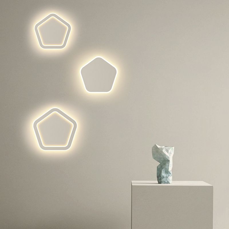 LED Wall Lamp 1-Light Simple Wall Mount Lamp with Acrylic Shade for Bedroom