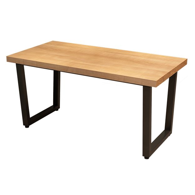 Industrial Solid Wood Dining Table Rectangle Table with Sled Base for Dinning Room