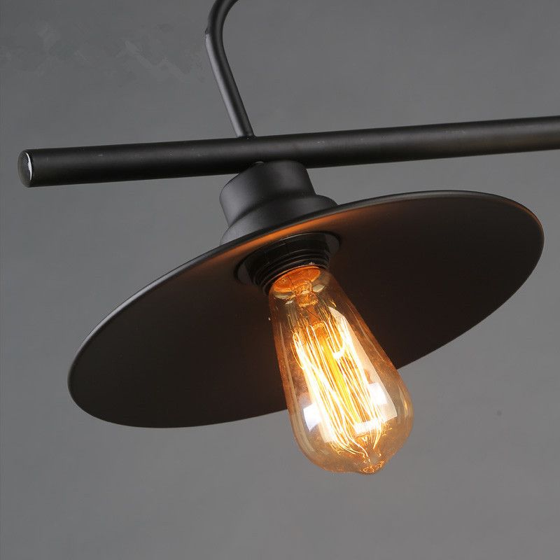 Luce a sospensione dell'isola simmetrica vintage industriale Luce in ferro battuto per luogo commerciale