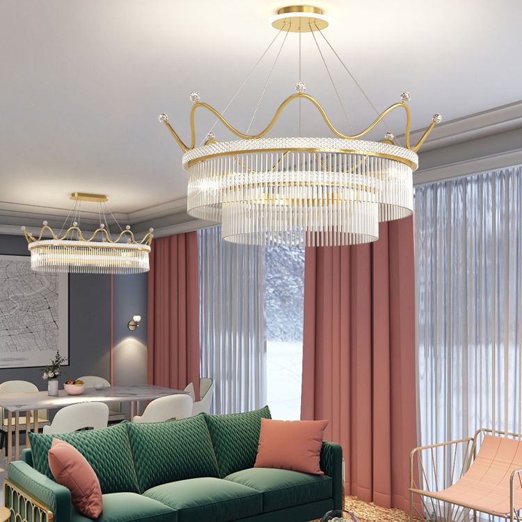 Estilo moderno accesorio de iluminación colgante araña doméstica para sala de estar