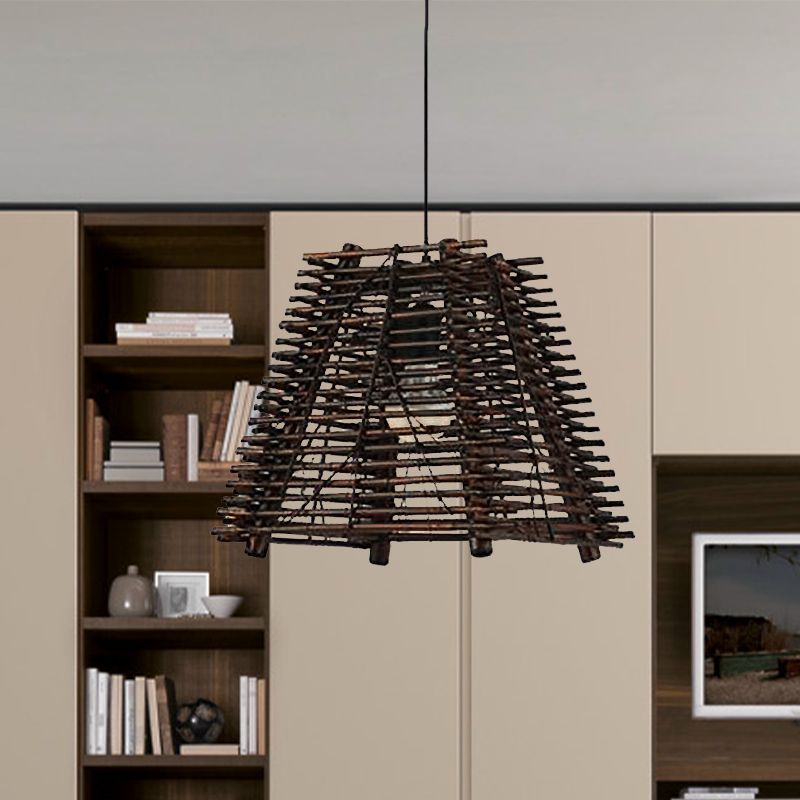 Land trapezoid hangend licht dunne/dikke bamboe