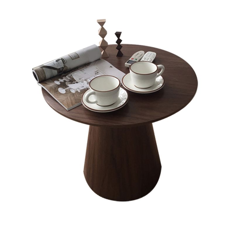 Contemporary Style Side End Table Pedestal Wooden Round Sofa Side Accent Table