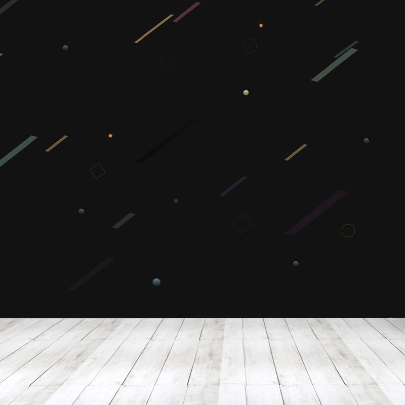 Hele geometrische wandbekleding muurschildering donkere kleur niet-geweven kunst aan de muur voor decor, aangepaste maten