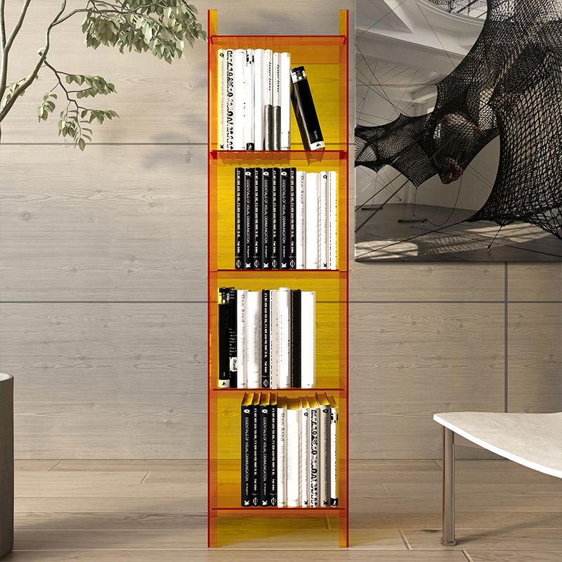 Vertical Scandinavian Standard Bookshelf with Acrylic Frame and Shelf