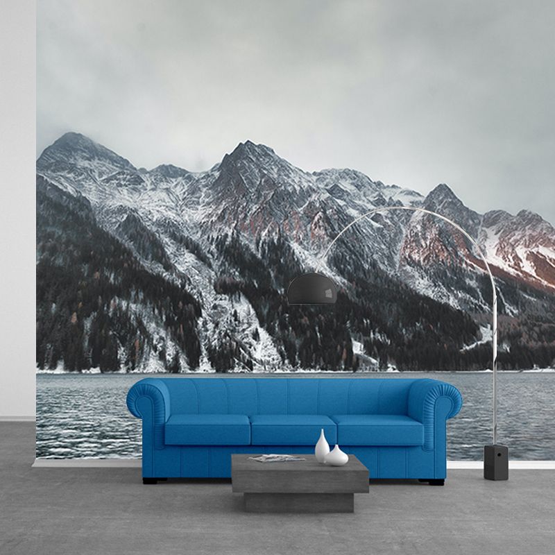 Beautiful Photography Mural Wallpaper Mountain Range Decorative Indoor Wall Mural