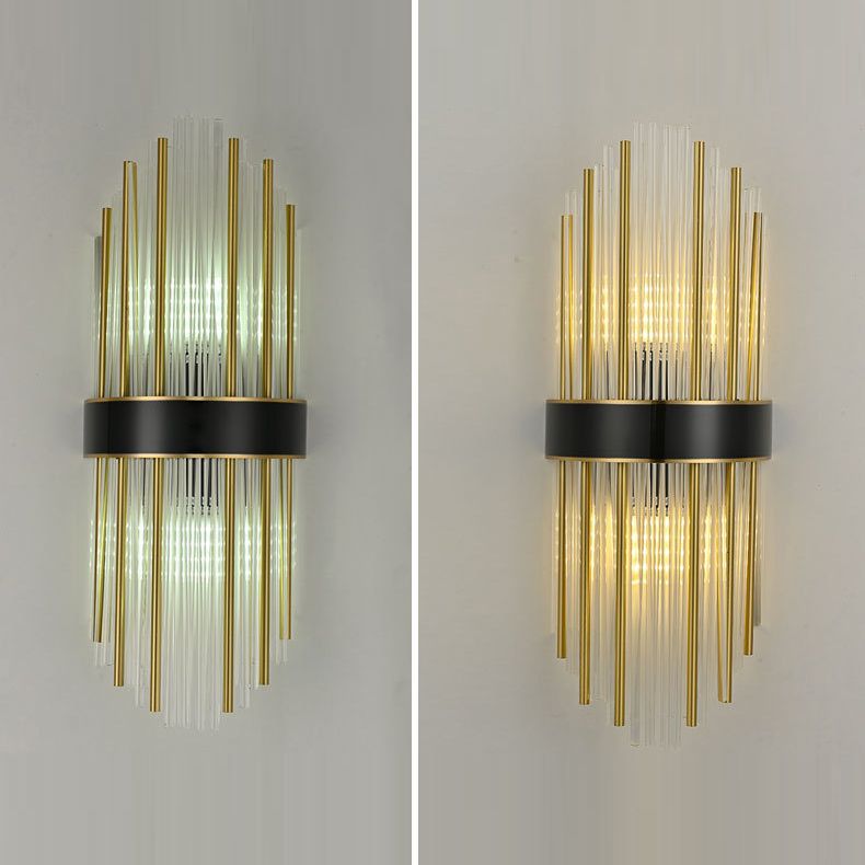 Sombra geométrica de 2 luces Diclas de pared Moderna Moder de monte de pared de estilo de cristal