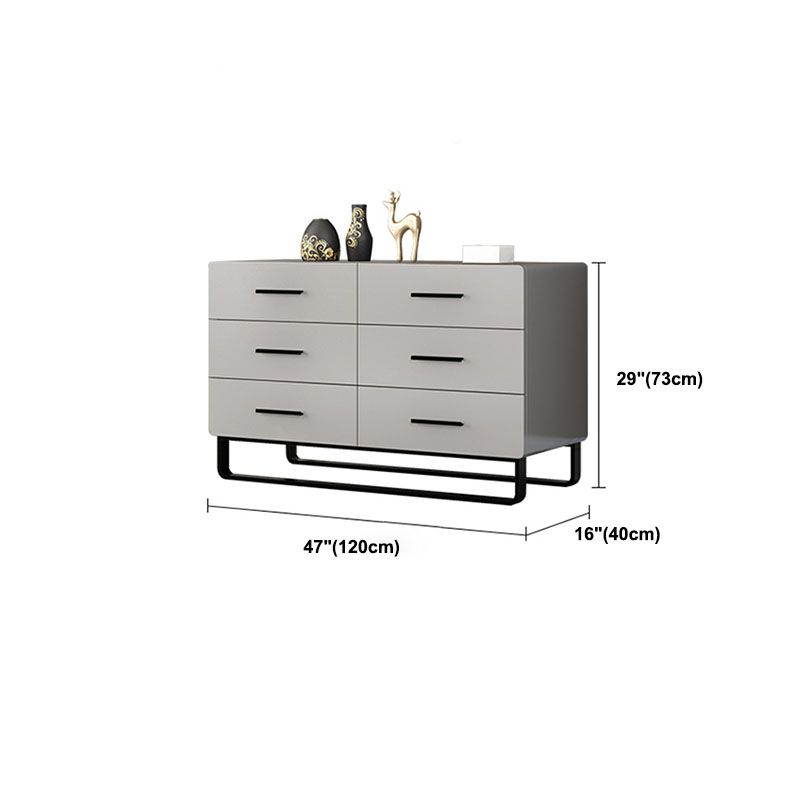 Contemporary Bedroom Chest 16" Wide Storage Chest in Gray with Drawers