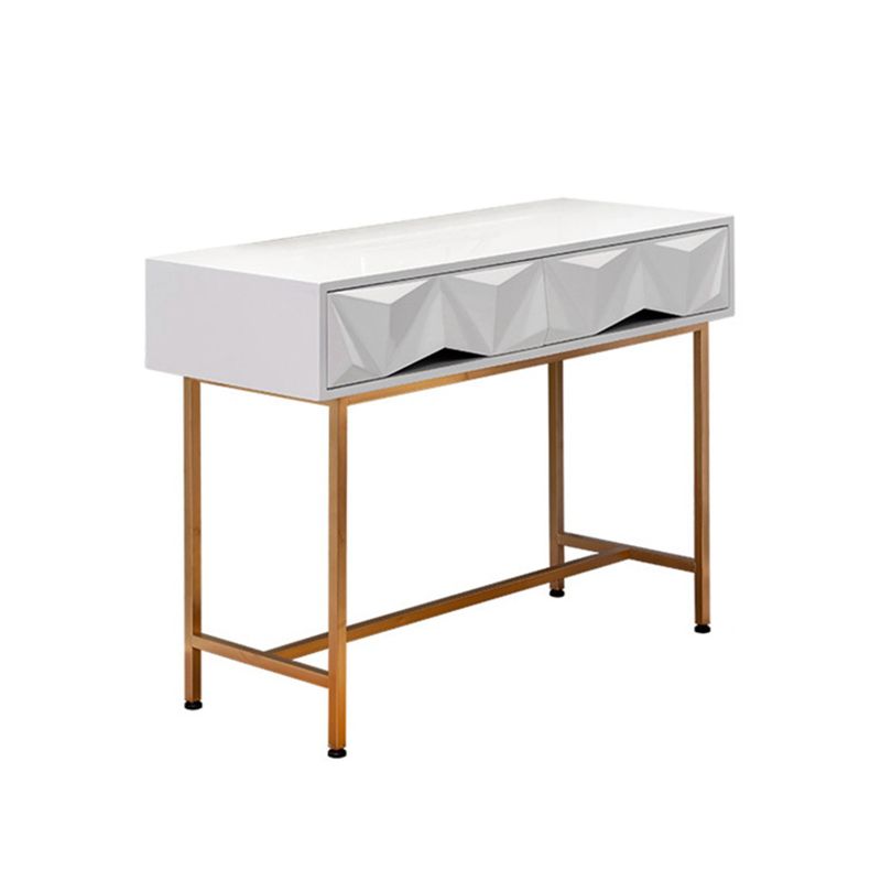 15.74" Wide Makeup Vanity Desk Vanity Tables with 2 Storage Drawers, Bright White