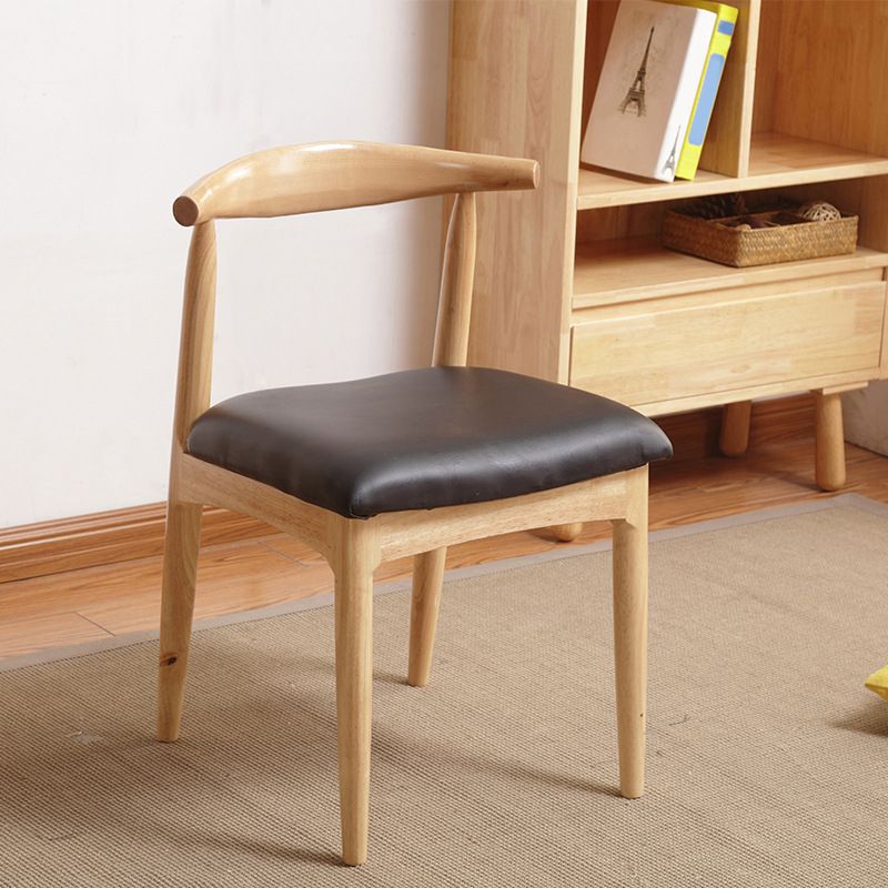 Wood Kitchen Dining Armless Chair Contemporary Upholstered Dining Chair