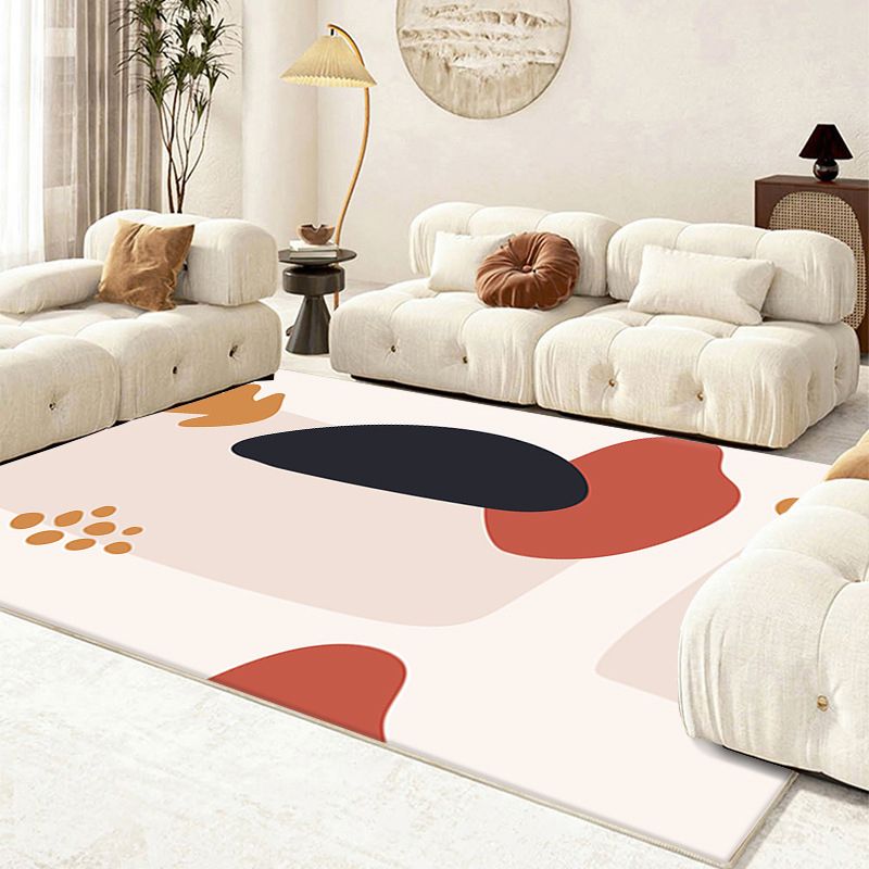 Nordic Modern Carpet Polyester Color Block Carpet Stain Resistant Carpet for Living Room