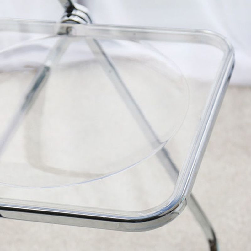 Chaise latérale pliante ouverte en plastique de style industriel
