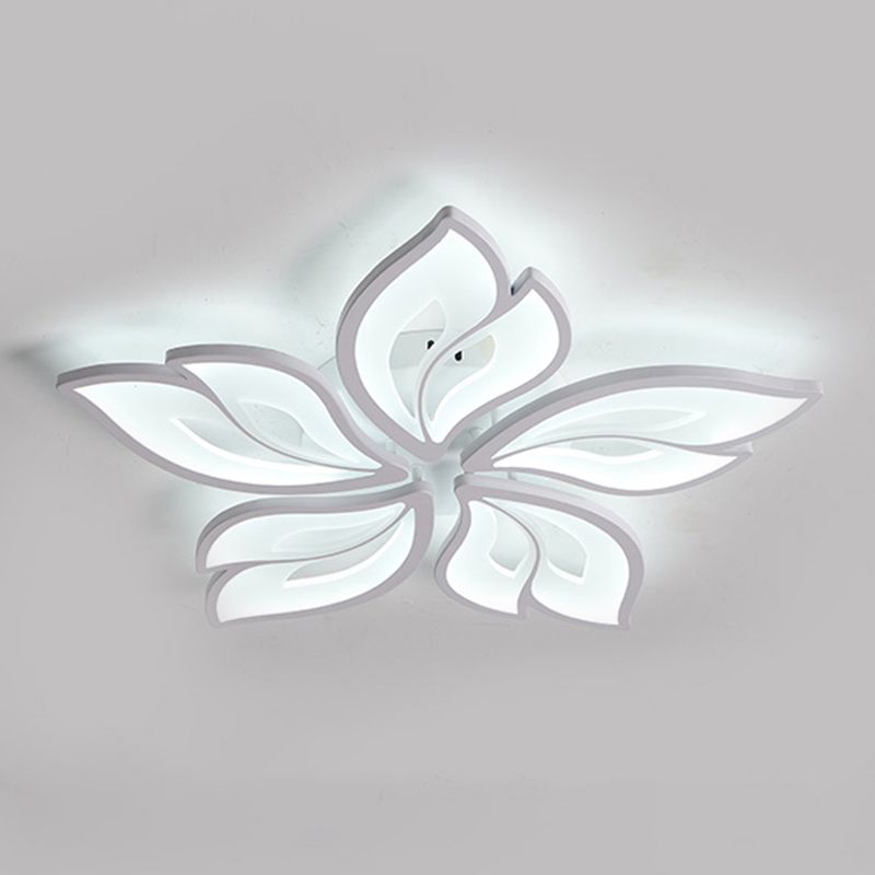Lámpara de techo empotrada moderna con forma de flor LED para sala de estar