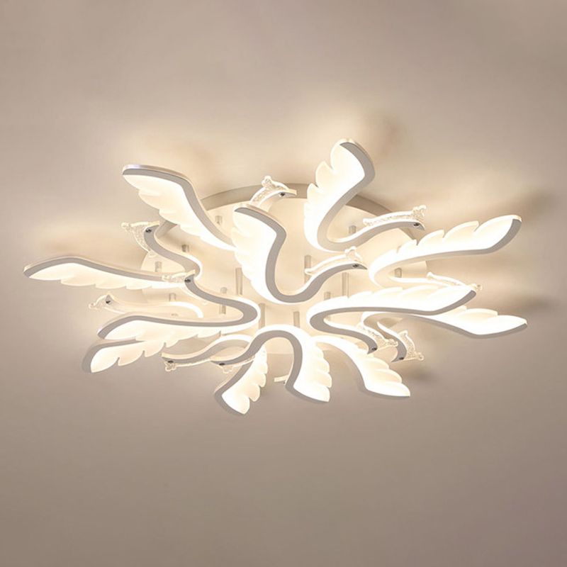 Simplicità di illuminazione semi -monte moderna LED vicino alla lampada a soffitto con acrilico ombreggiato
