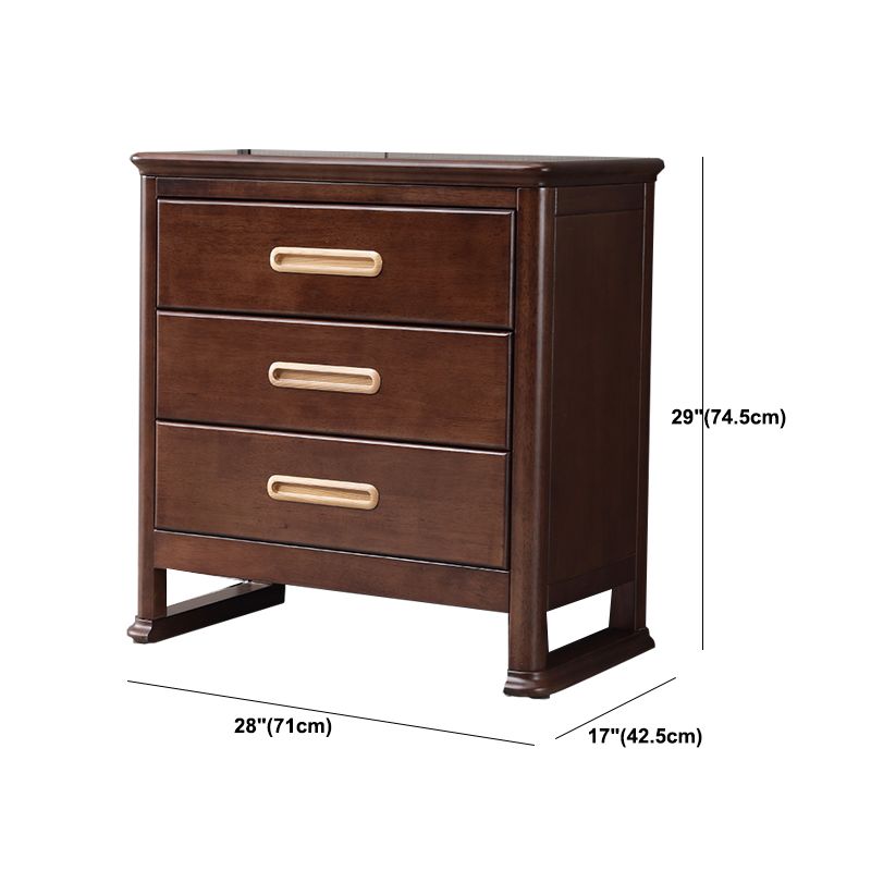 Traditional Brown Storage Chest Dresser Vertical Wooden Chest with 3 / 4 / 5 Drawers