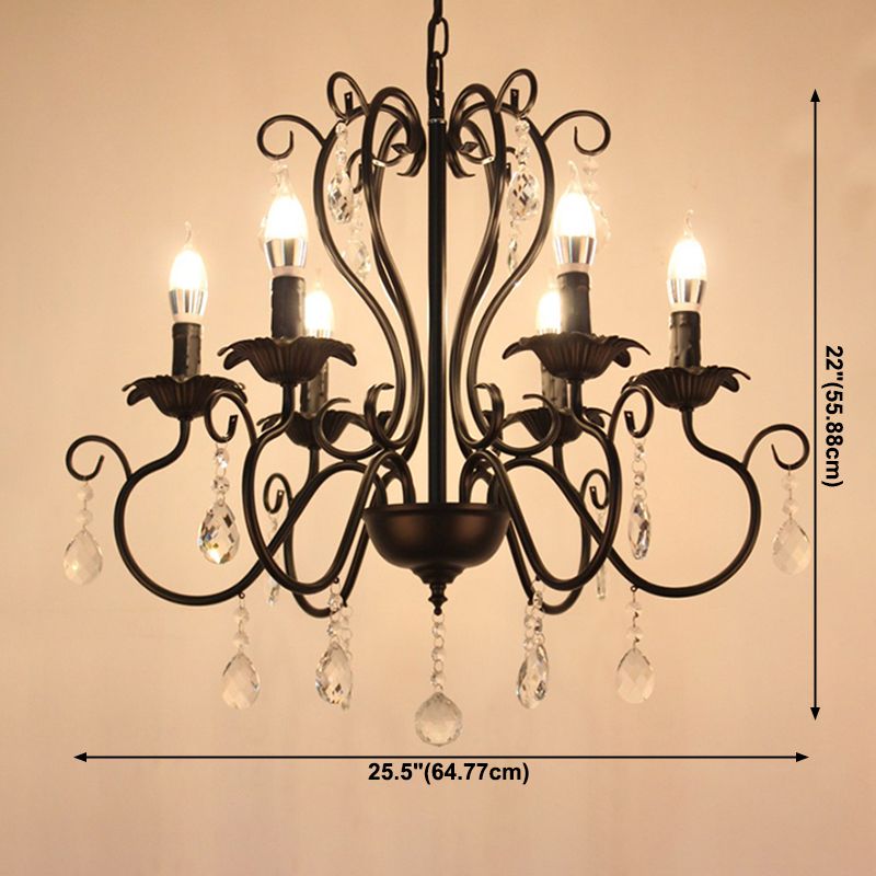 Traditional Hanging Pendant Lights Crystal Hanging Lamps for Living Room