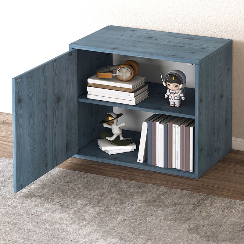 Contemporary Engineer Wood Bookshelf Open Back Bookcase,13.8"L x 9.4"W x 13.8"H