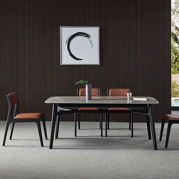 Silla de comedor de madera industrial, silla lateral de comedor con respaldo abierto sin brazos