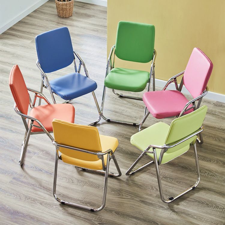Chaise moderne d'intérieur et d'extérieur en métal, chaise d'appoint à dossier ouvert avec accoudoirs