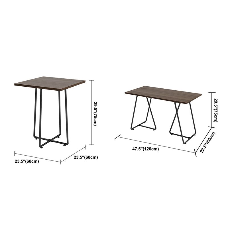 Industrial Style Massivholz Dinnerraum Küchentisch Brauner Schlittenbasistisch für Esszimmer