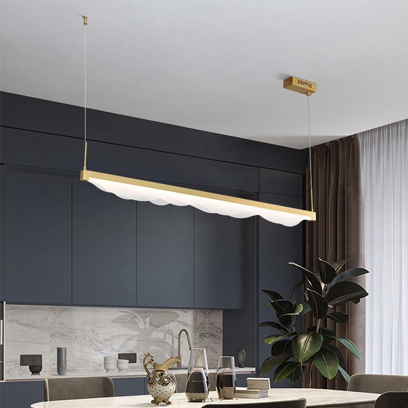 Estilo moderno lineal isla light light metal 1- luz colgante de la isla ligera