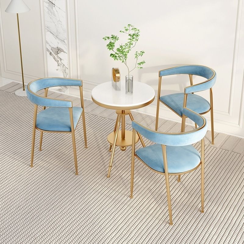 Upholstered Dining Arm Chair Cane Back Dining Chairs for Home Use