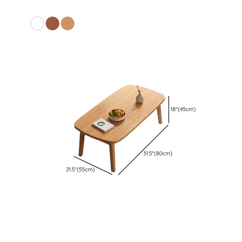 Modern 21.65" Tall R Wooden Coffee Table 4 Legs Cocktail Table
